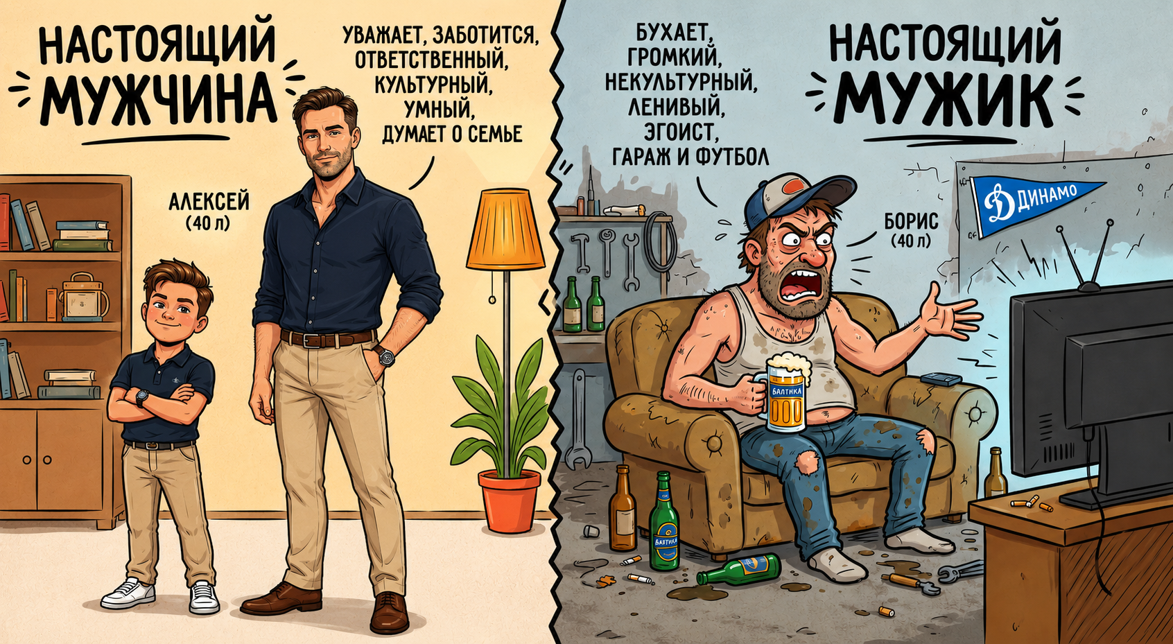 Эволюция понятий «настоящий мужчина» и «настоящий мужик»:семантический анализ